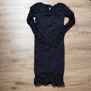 Elegant body con Black Lace Dress